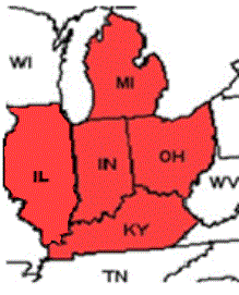Indiana Processed Products Office Coverage Area