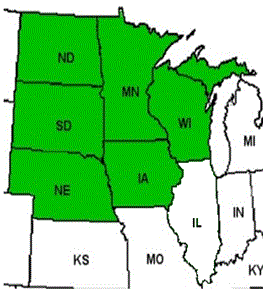 Oshkosh Processed Products Branch Office Coverage Area